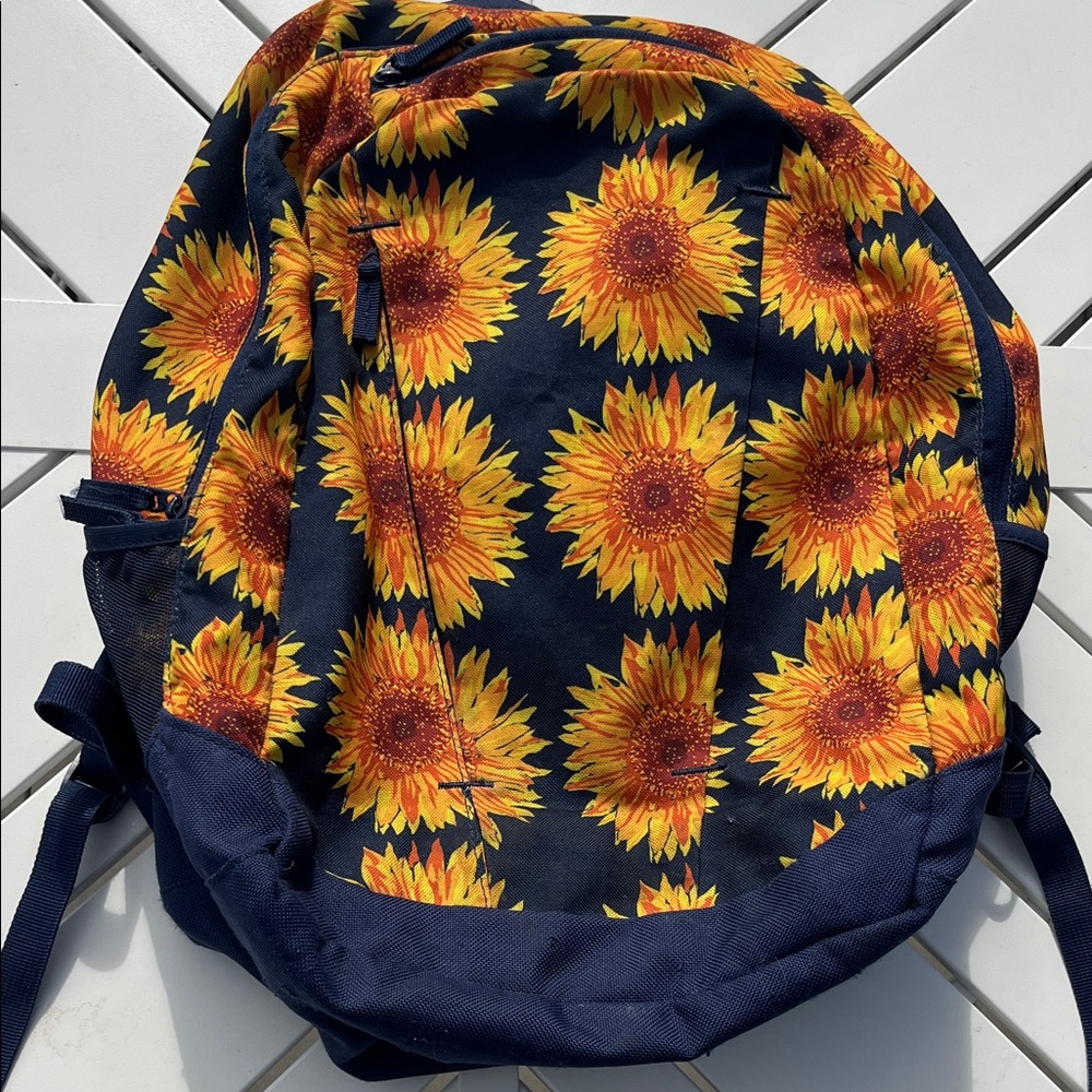 Llbean Sunflower Print Backpack